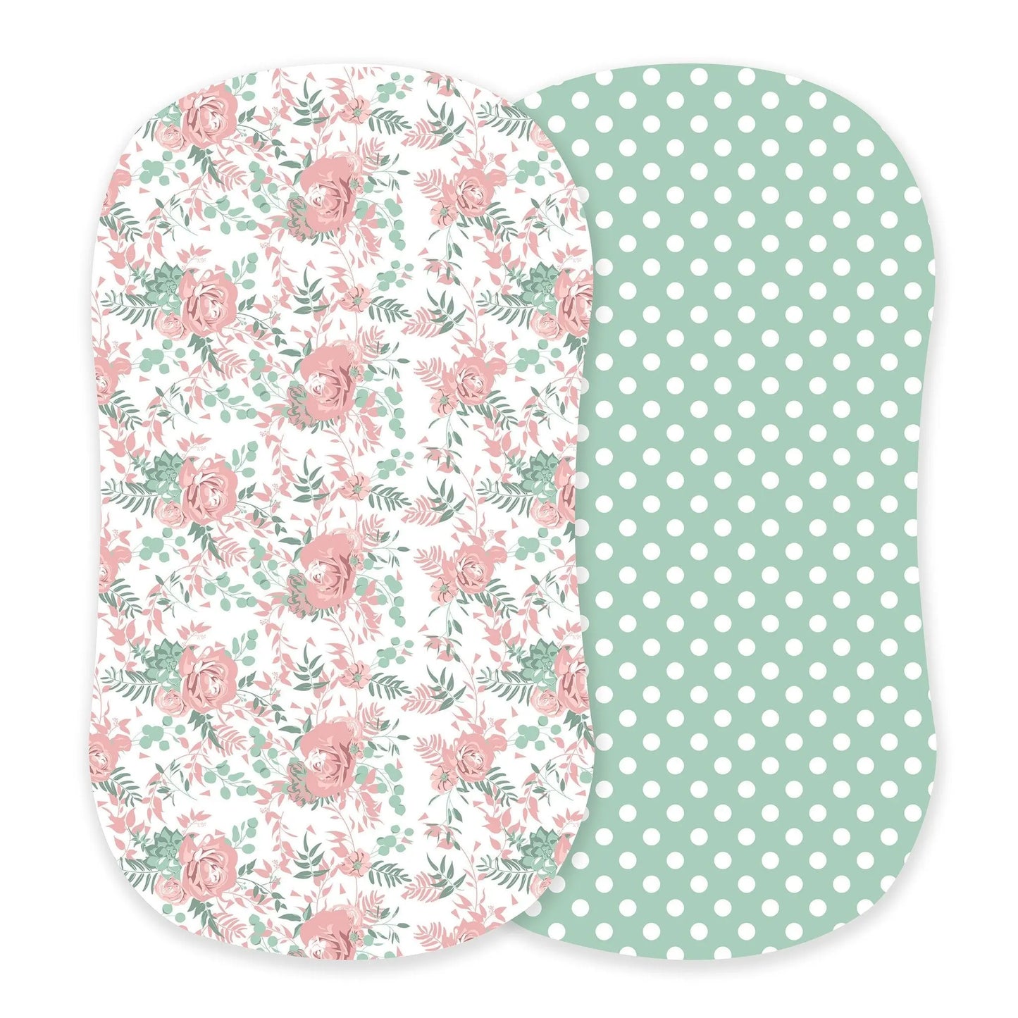 Desert Rose Jade Polka Dot Bassinet Sheets Cotton Pad Cover Newcastle Classics Everetts Place: Online Boutique