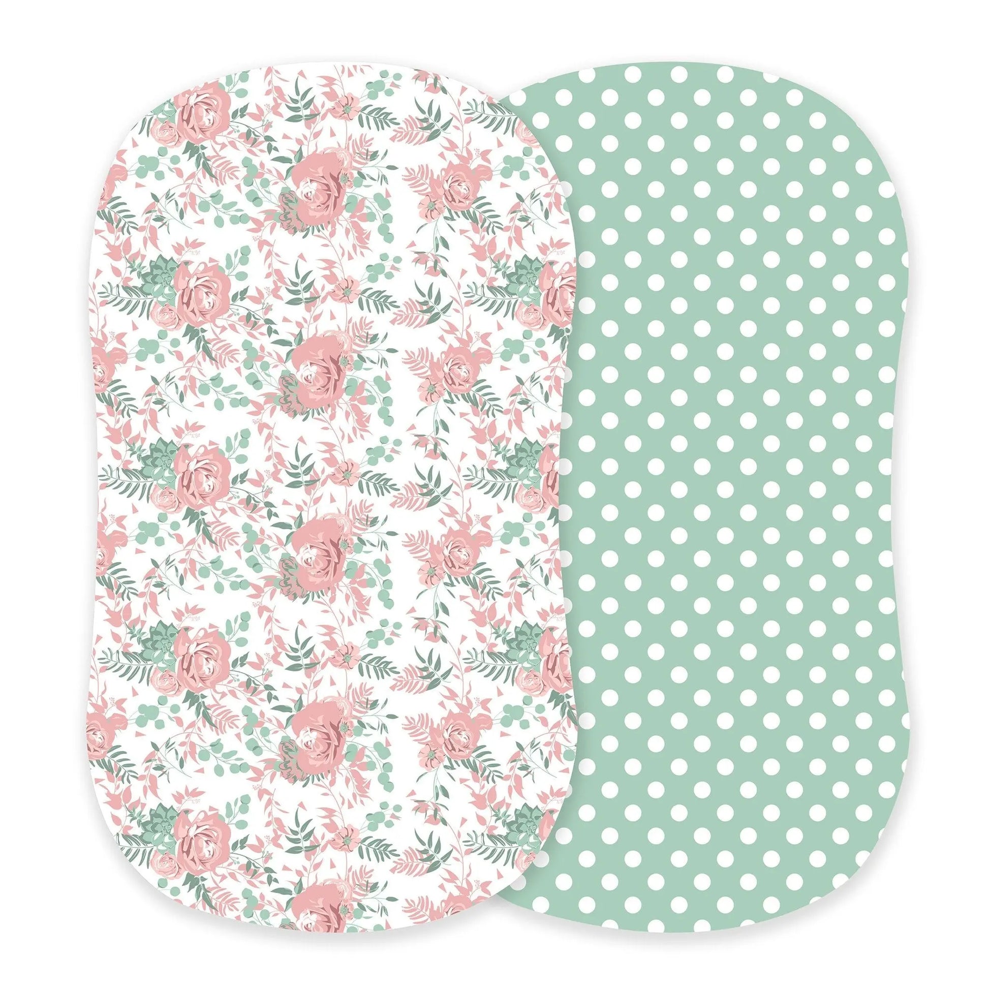 Desert Rose Jade Polka Dot Bassinet Sheets Cotton Pad Cover Newcastle Classics Everetts Place: Online Boutique