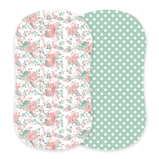 Desert Rose Jade Polka Dot Bassinet Sheets Cotton Pad Cover Newcastle Classics Everetts Place: Online Boutique