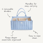 Versatile Quilted Diaper Caddy - Nursery Organizer by Mushie