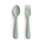 Mushie Dinnerware Fork and Spoon Set for Kids BPA Free Plastic Flatware Dishwasher Safe Made in Denmark - Home & Garden > Kitchen & Dining > Tableware > Flatware > Flatware Sets Dinnerware