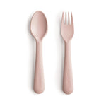 Mushie Dinnerware Fork and Spoon Set for Kids BPA Free Plastic Flatware Dishwasher Safe Made in Denmark - Home & Garden > Kitchen & Dining > Tableware > Flatware > Flatware Sets Dinnerware