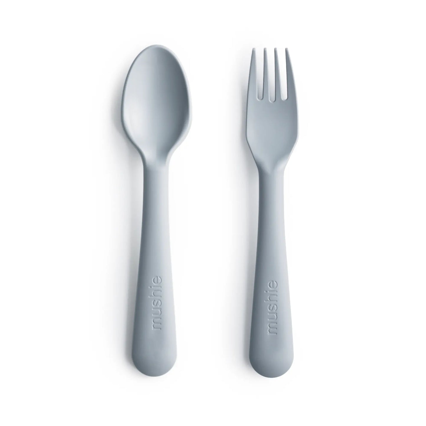 Dinnerware Fork and Spoon Set for Kids BPA Free Plastic Flatware Dishwasher Safe Made in Denmark Mushie Everetts Place: Online Boutique 7.99