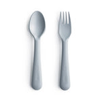 Mushie Dinnerware Fork and Spoon Set for Kids BPA Free Plastic Flatware Dishwasher Safe Made in Denmark - Home & Garden > Kitchen & Dining > Tableware > Flatware > Flatware Sets Dinnerware