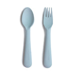 Mushie Dinnerware Fork and Spoon Set for Kids BPA Free Plastic Flatware Dishwasher Safe Made in Denmark - Home & Garden > Kitchen & Dining > Tableware > Flatware > Flatware Sets Dinnerware