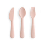 Mushie Kids Dinnerware Cutlery Set BPA Free Plastic Fork Spoon Knife Dishwasher Safe Made in Denmark - Baby & Toddler > Nursing & Feeding > Baby & Toddler Food Dinnerware