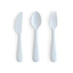 Mushie Kids Dinnerware Cutlery Set BPA Free Plastic Fork Spoon Knife Dishwasher Safe Made in Denmark - Baby & Toddler > Nursing & Feeding > Baby & Toddler Food Dinnerware