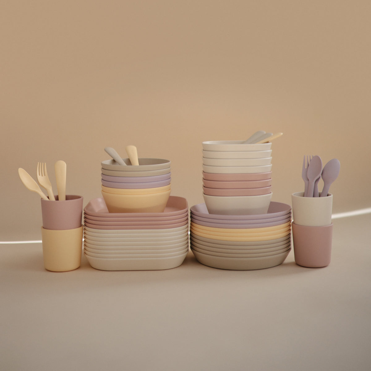 Mushie square baby dinnerware bowls