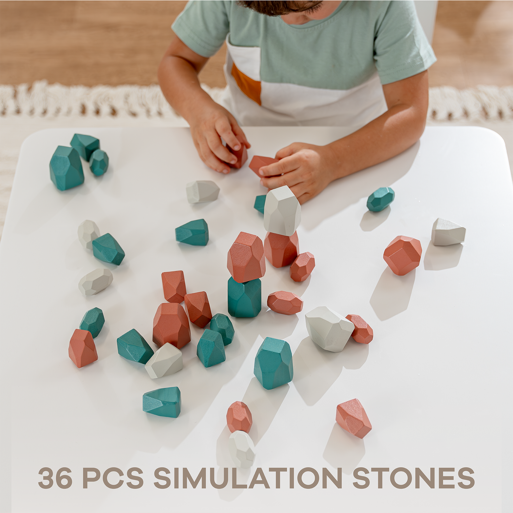 Dino Pack Wooden Stacking Blocks For Toddlers Montessori Toy Comfy Cubs Everetts Place: Online Boutique