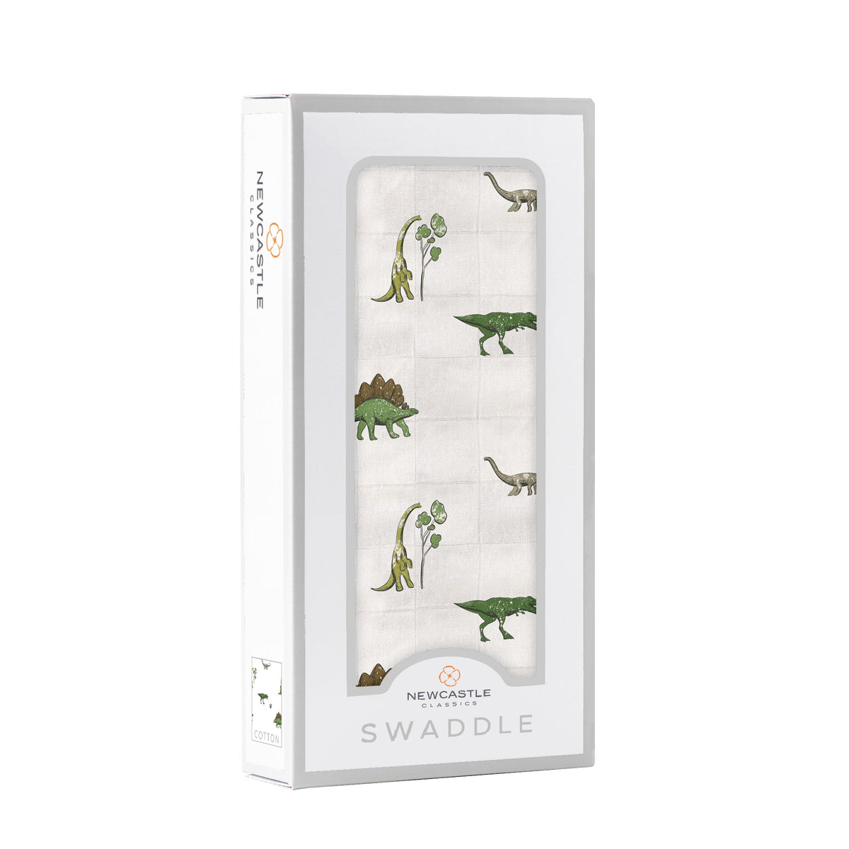 Dino Days Cotton Muslin Swaddle by Newcastle Classics at Everetts Place