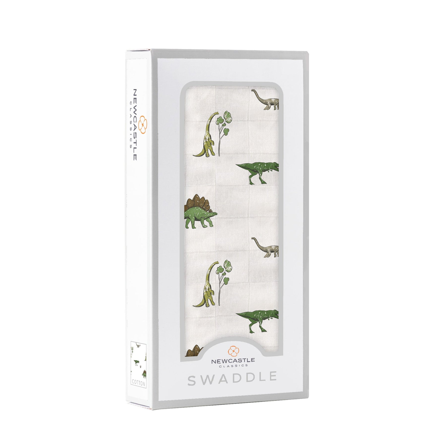 Dino Days Cotton Muslin Swaddle by Newcastle Classics at Everetts Place