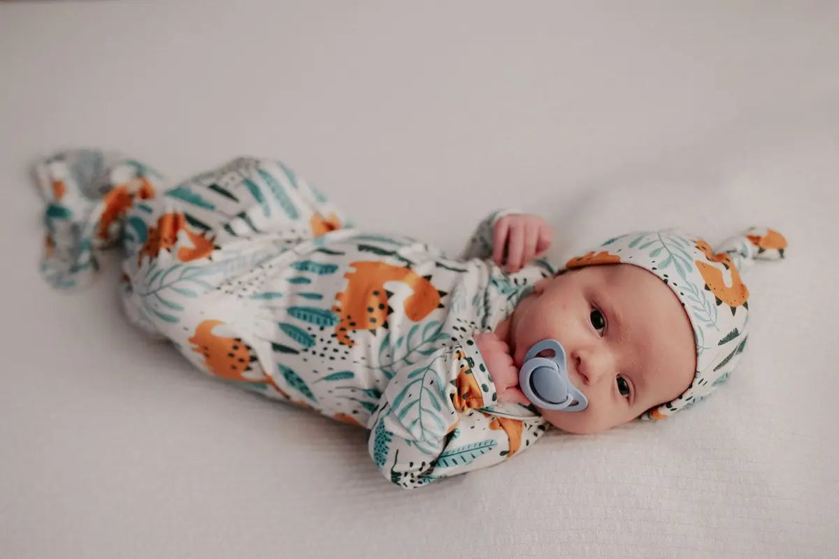 Three Little Tots Dinosaur Newborn Knotted Hat - 