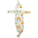 Three Little Tots Dinosaur Themed Newborn Knotted Gown - 