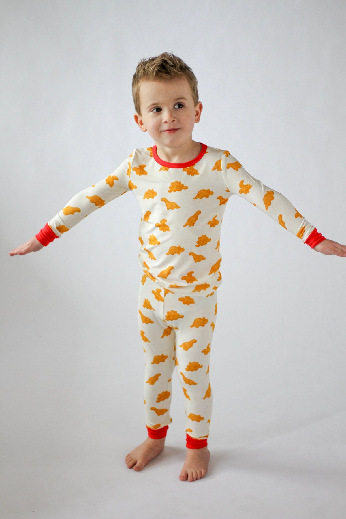 My First Roar Dinosaur Chicken Nugget Bamboo Pajamas | Kids 18M–5T