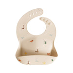 Silicone Baby Bib, Polka Dot Print by Mushie
