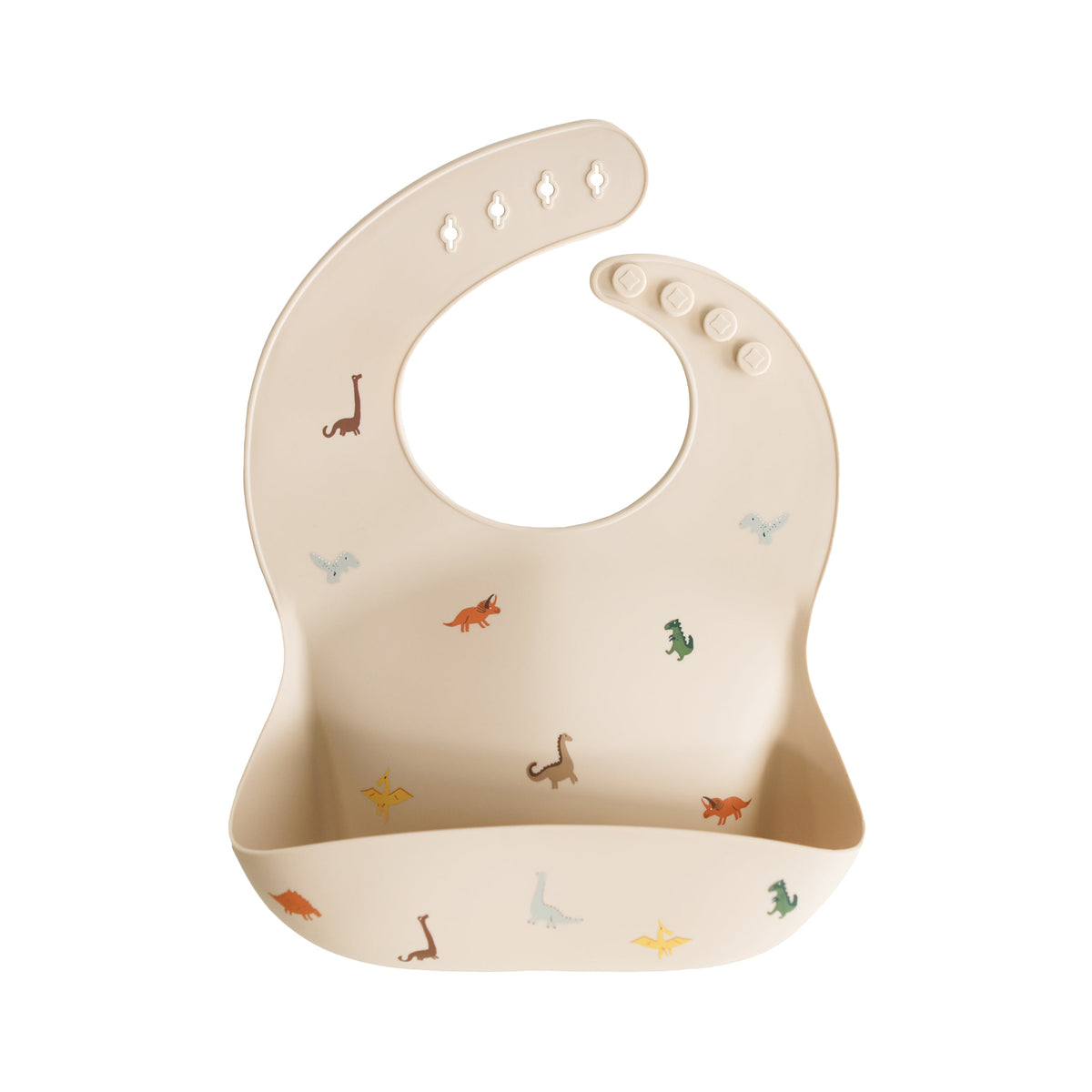 Silicone Baby Bib, Polka Dot Print by Mushie