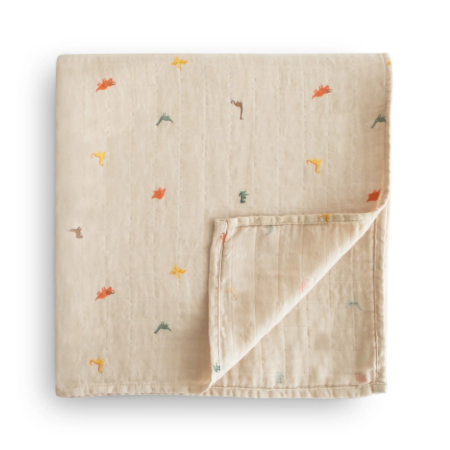 Organic Cotton Muslin Swaddle Blanket for Baby Cuddling and Nursing Mushie