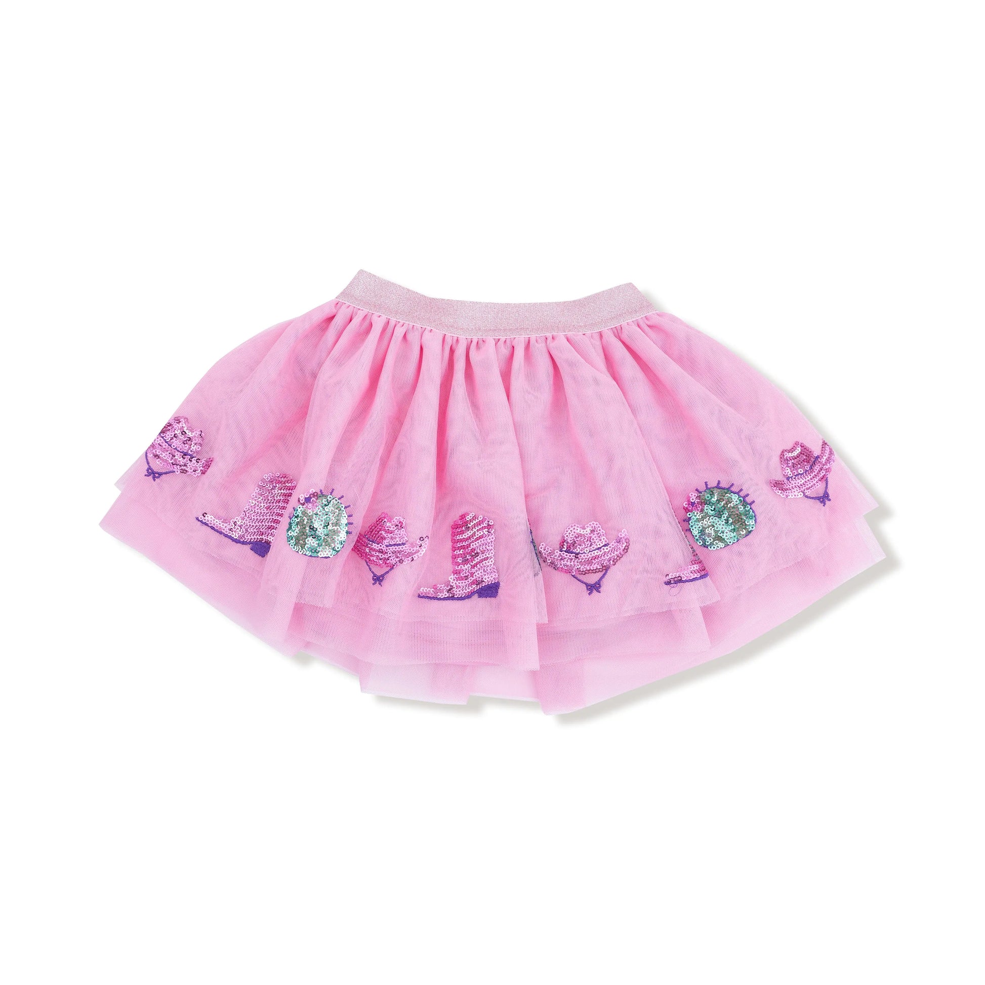 Angel Dear Disco Cowgirl Tutu Skirt With Sequin Boots And Cacti - Apparel & Accessories > Clothing > Baby & Toddler Clothing > Baby & Toddler Bottoms > Skirts 594