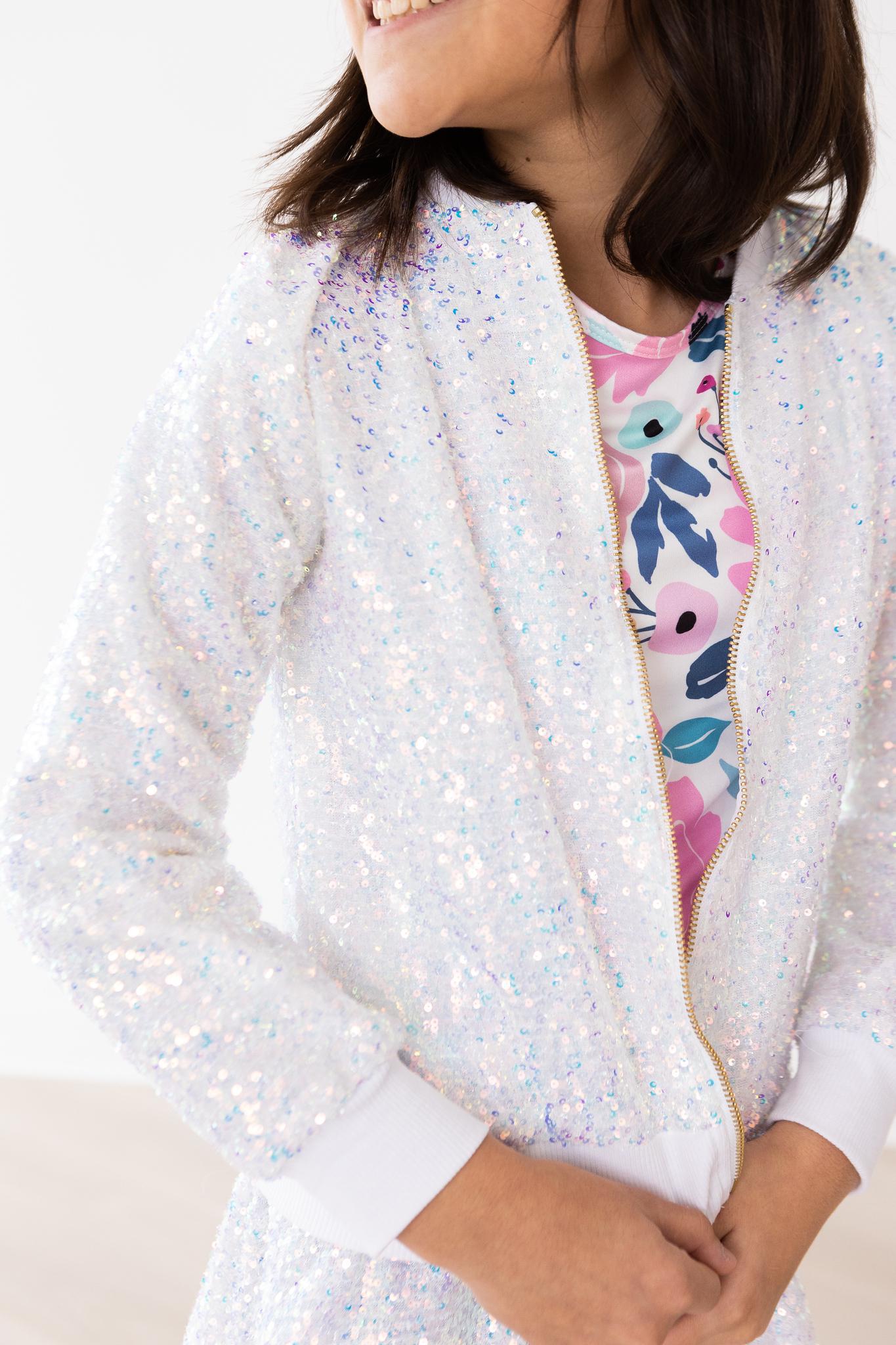 Mila & Rose ® Mila Rose Disco Sequin Jacket For Girls Party Wear - Apparel & Accessories > Clothing > Outerwear > Coats & Jackets Sequin Jacket