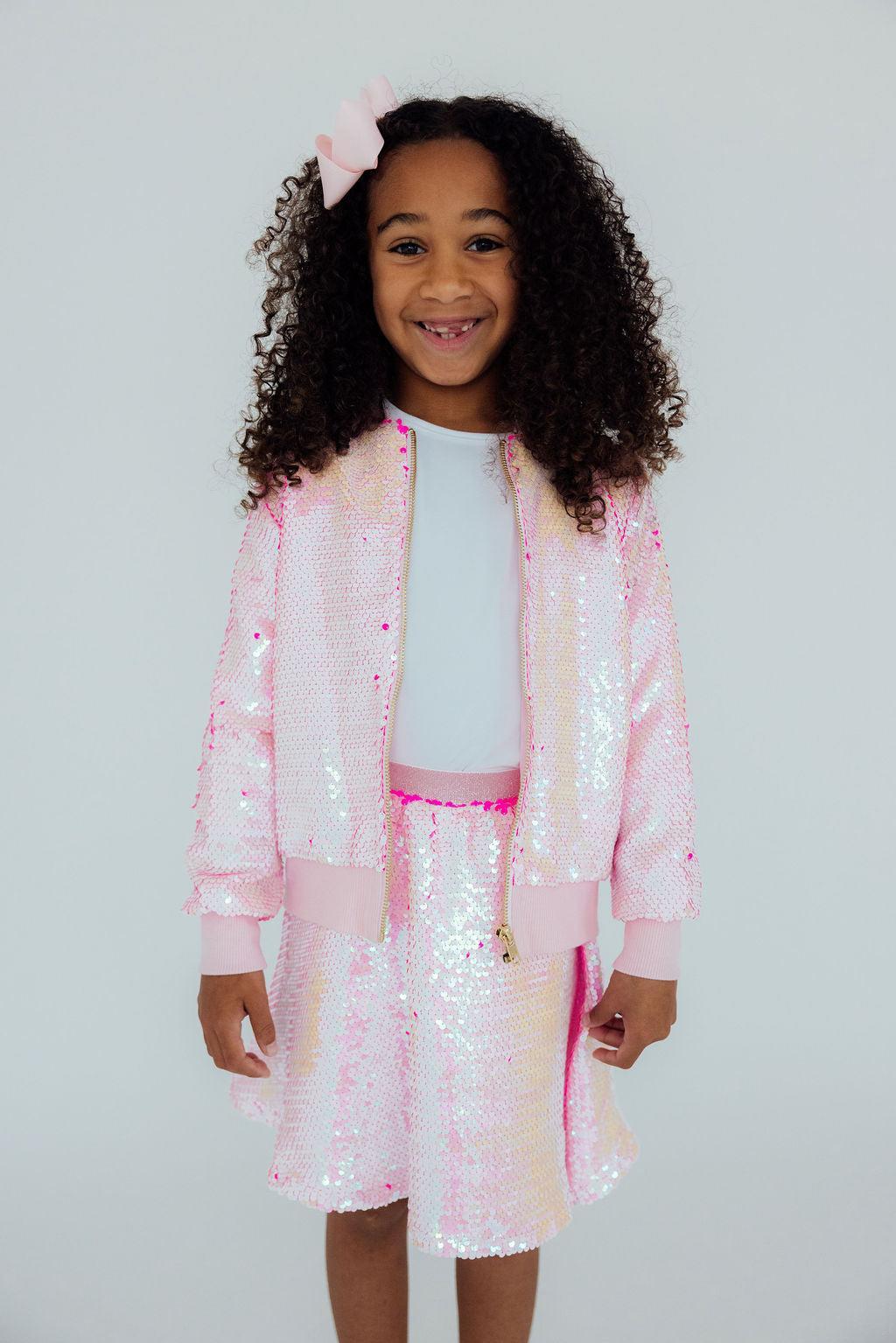 Diva Pink Flip Sequin Twirl Skort For Girls Mila Rose Mila & Rose ® Everetts Place: Online Boutique