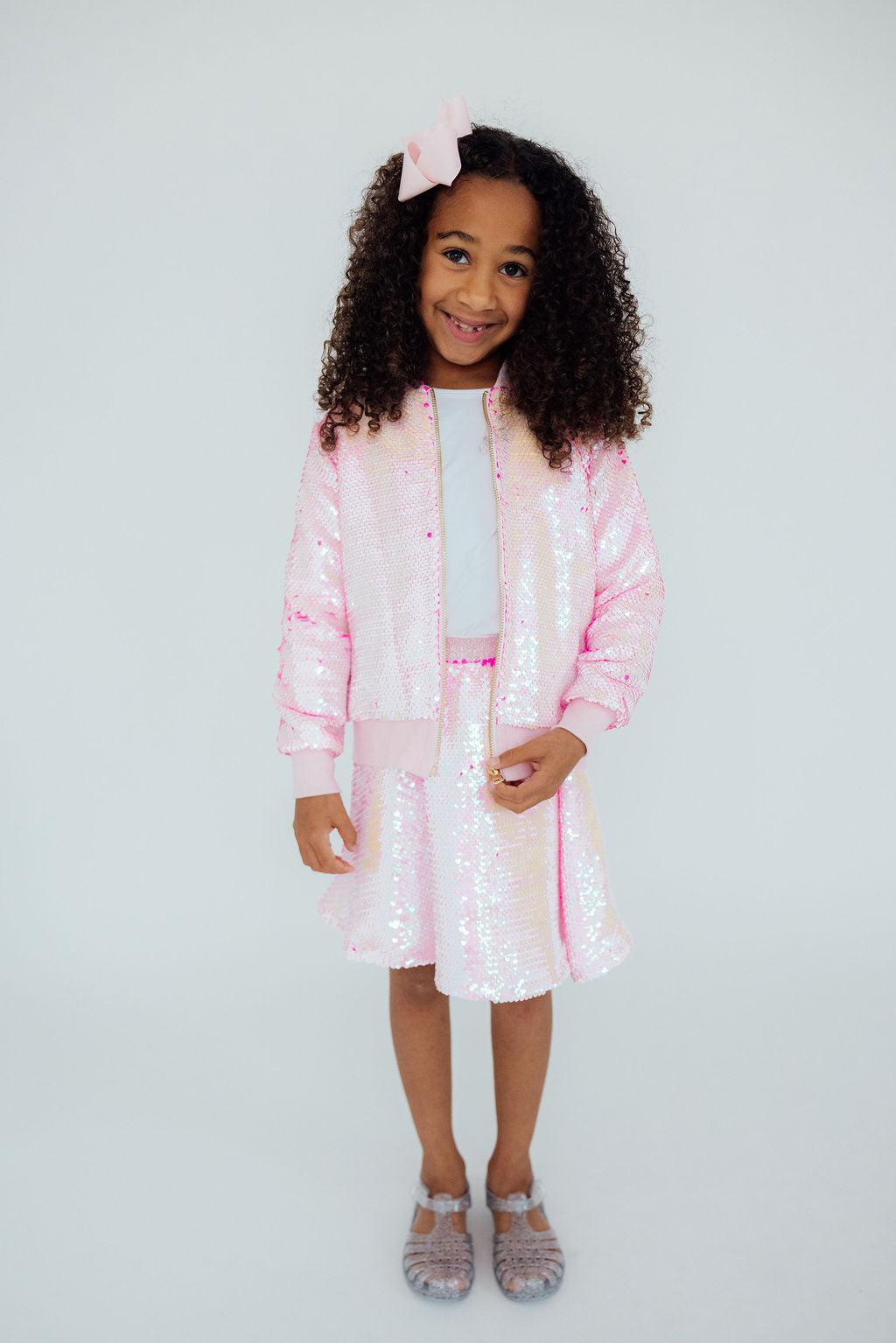 Diva Pink Flip Sequin Twirl Skort For Girls Mila Rose Mila & Rose ® Everetts Place: Online Boutique