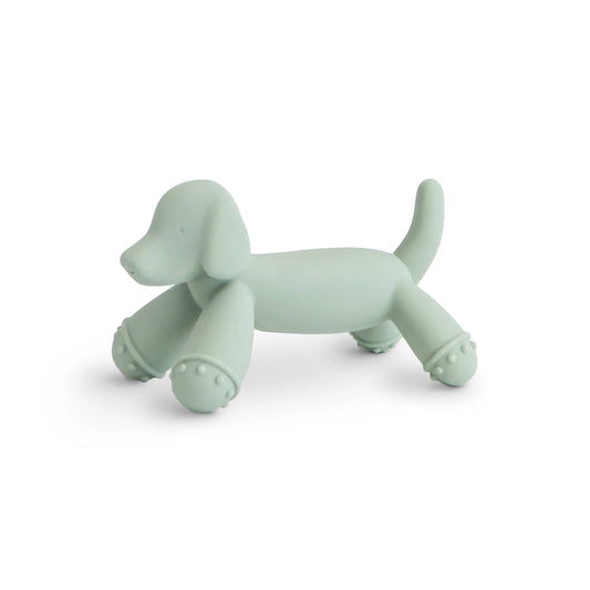 Dog Figurine Teether for Babies Non Toxic Food Grade Silicone Soothing Gums Mushie
