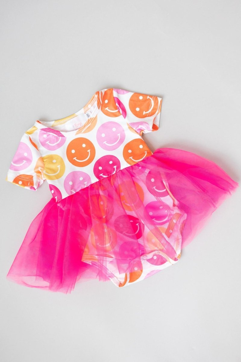 Mila & Rose ® Dont Worry Be Hippy Tutu Bodysuit For Baby Girls Everyday - Everetts Place Boutique - 