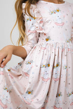 Mila & Rose ® Dont Worry Be Hoppy Ruffle Twirl Dress For Kids Playtime - Everetts Place Boutique - 