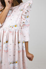 Mila & Rose ® Dont Worry Be Hoppy Ruffle Twirl Dress For Kids Playtime - Everetts Place Boutique - 