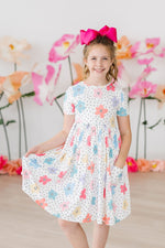 Dots and Daisies Short Sleeve Pocket Twirl Dress for Girls Mila & Rose ® Everetts Place: Online Boutique