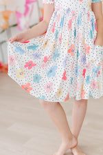 Dots and Daisies Short Sleeve Pocket Twirl Dress for Girls Mila & Rose ® Everetts Place: Online Boutique