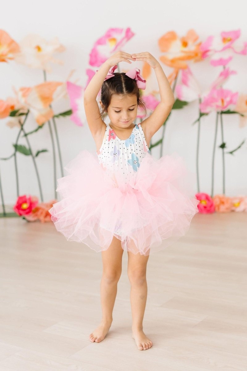 Mila & Rose ® Dots and Daisies Tank Tutu Leotard for Little Dancers - Everetts Place Boutique - 