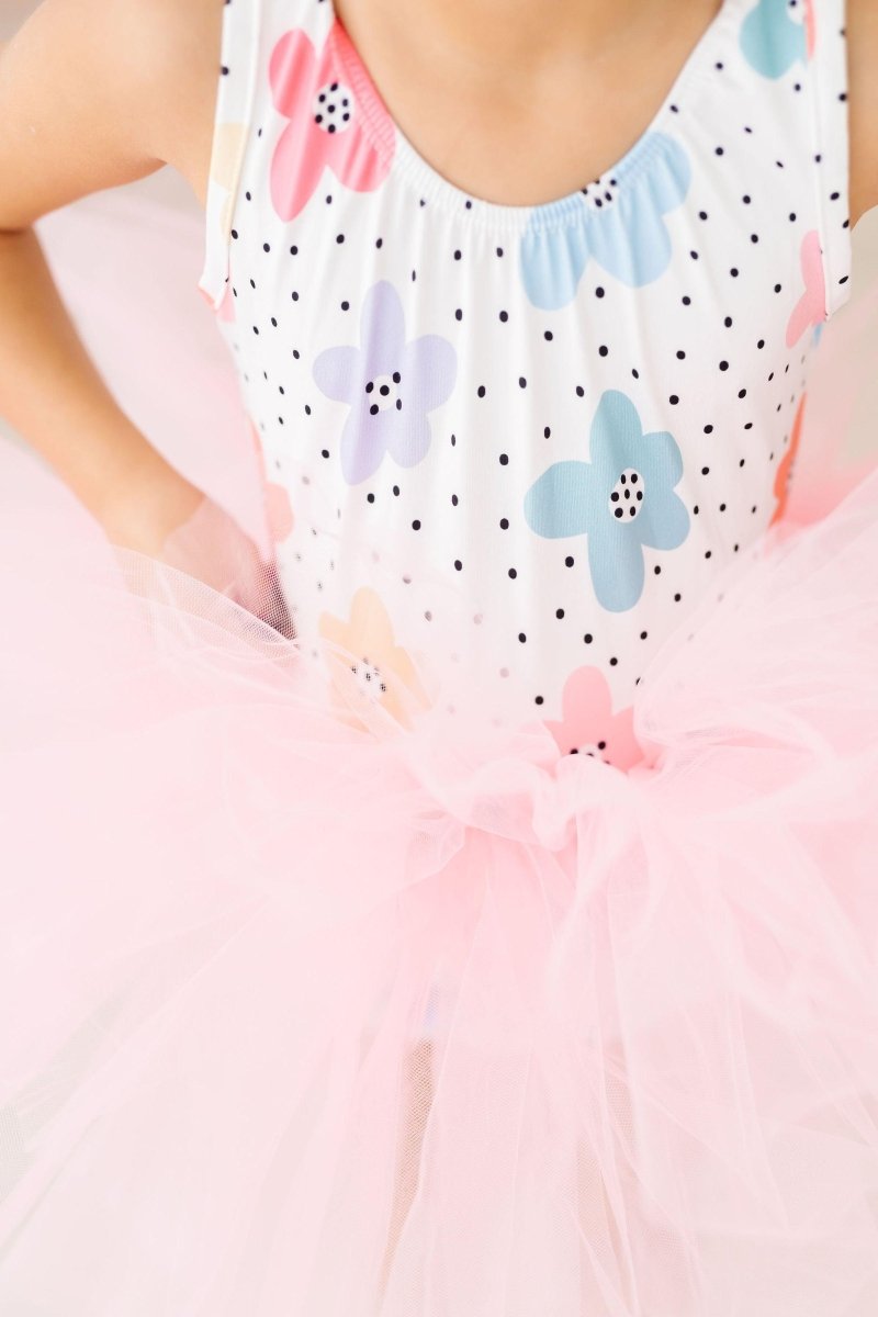 Mila & Rose ® Dots and Daisies Tank Tutu Leotard for Little Dancers - Everetts Place Boutique - 