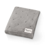 Bleu La La Organic Pointelle Luxury Knit Swaddle Blanket in 100 Percent Organic Cotton - Baby & Toddler > Swaddling & Receiving Blankets > Swaddling Blankets