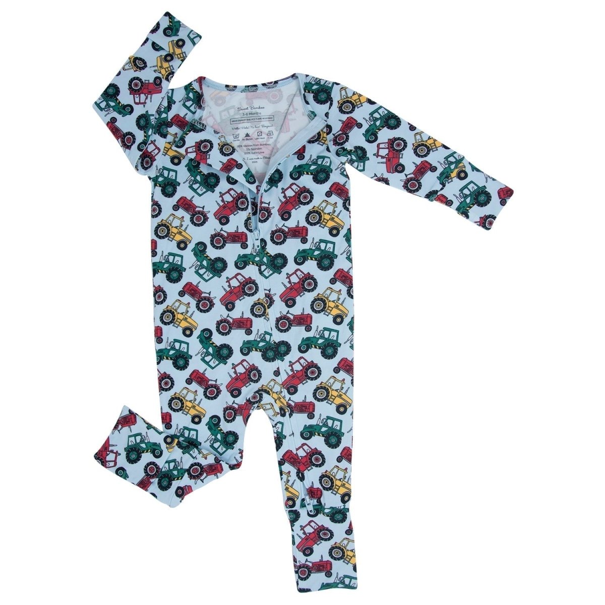 Sweet Bamboo Down On The Farm Convertible Baby Romper With Two Way Zip - Everetts Place Boutique - 