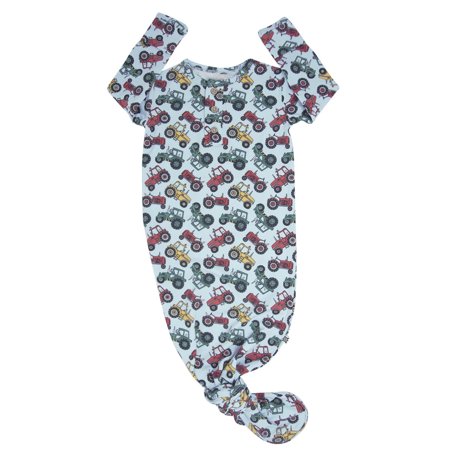Down On The Farm Knotted Gown Baby Homecoming Outfit Sweet Bamboo Everetts Place: Online Boutique