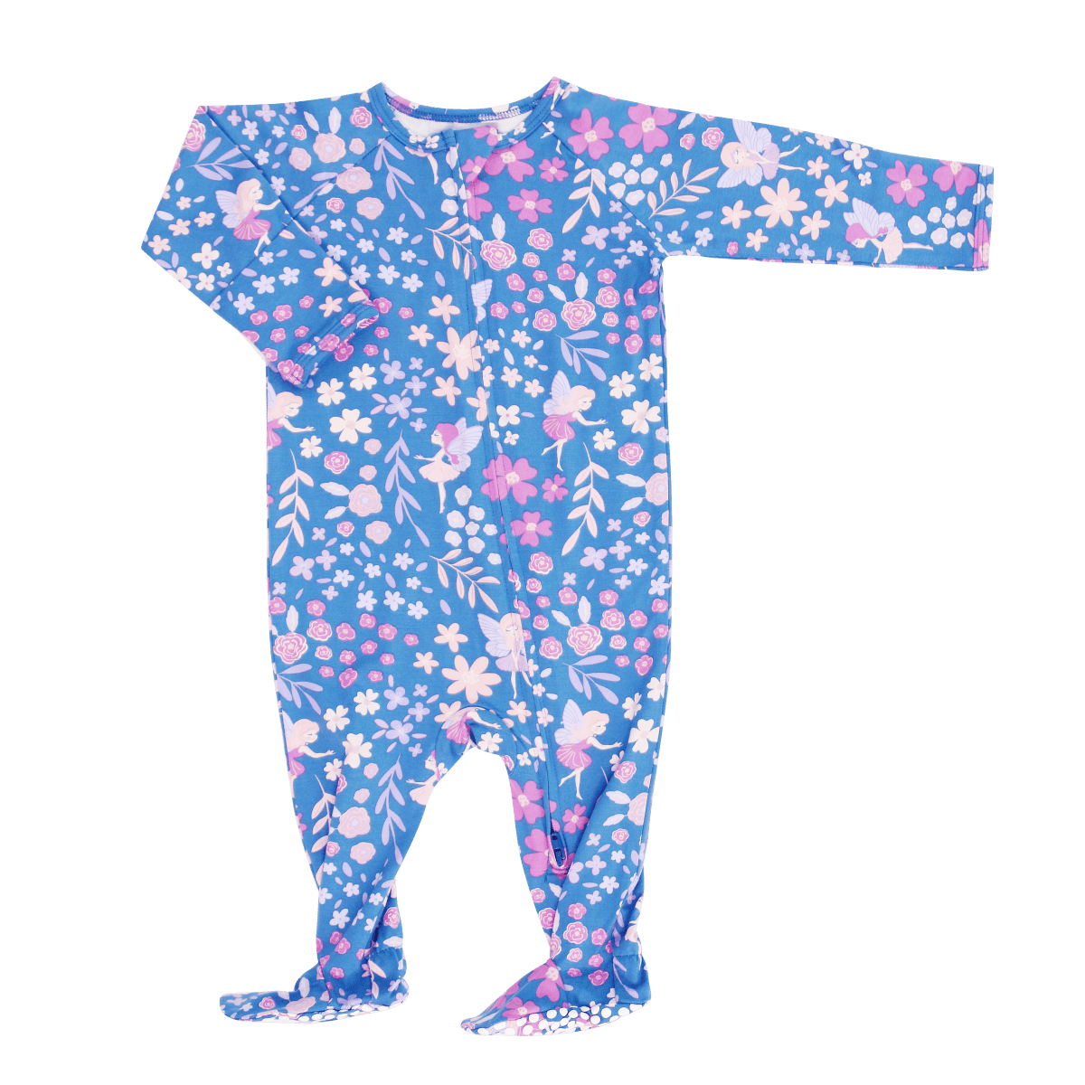 Sweet Bamboo Dream A Little Dream Zipper Footie Two Way Zip With Grips - Everetts Place Boutique - 