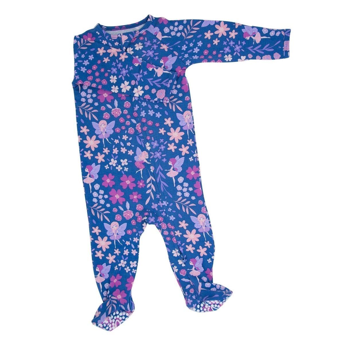 Sweet Bamboo Dream A Little Dream Zipper Footie Two Way Zip With Grips - Everetts Place Boutique - 