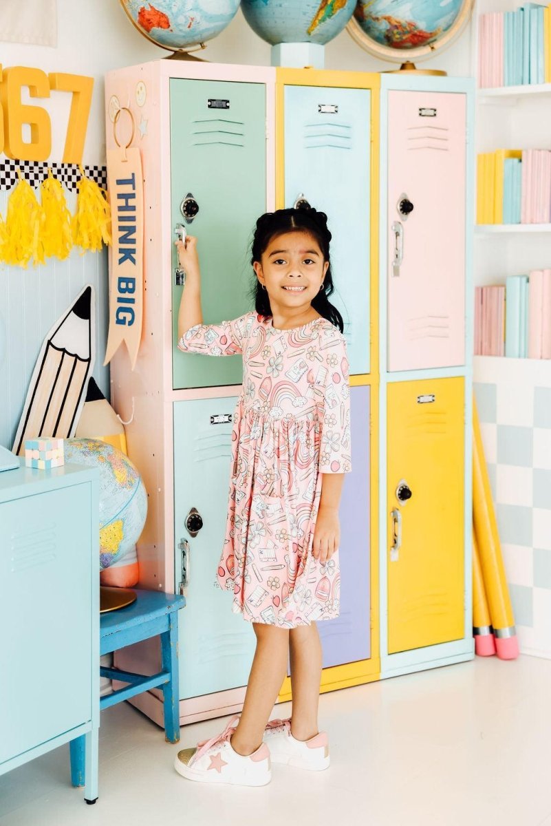 Mila & Rose ® Dream Big Little One 3/4 Pocket Twirl Dress Mila and Rose - Everetts Place Boutique - 