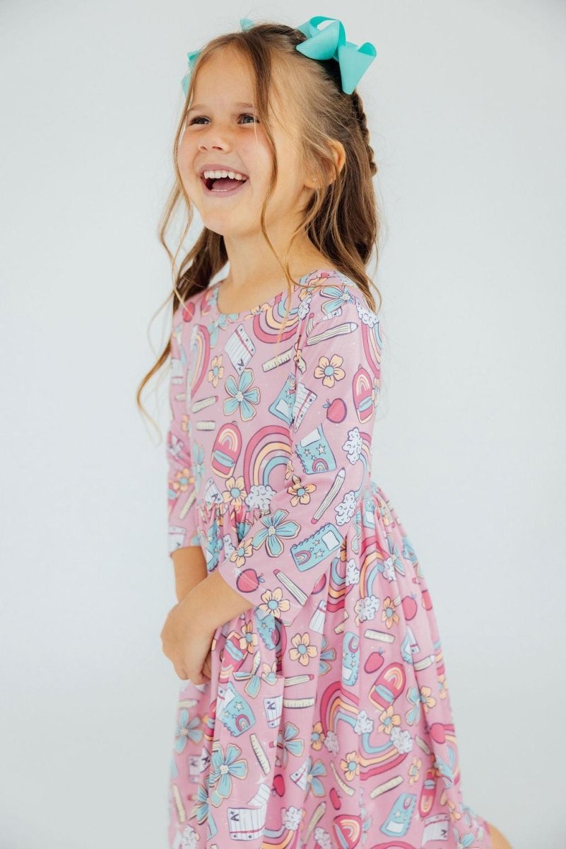 Mila & Rose ® Dream Big Little One 3/4 Pocket Twirl Dress Mila and Rose - Everetts Place Boutique - 