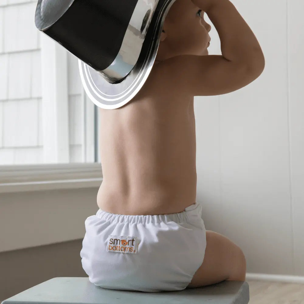 Smart Bottoms Dream Diaper 3.0 Natural Fiber Pocket Diaper - Basic White - 