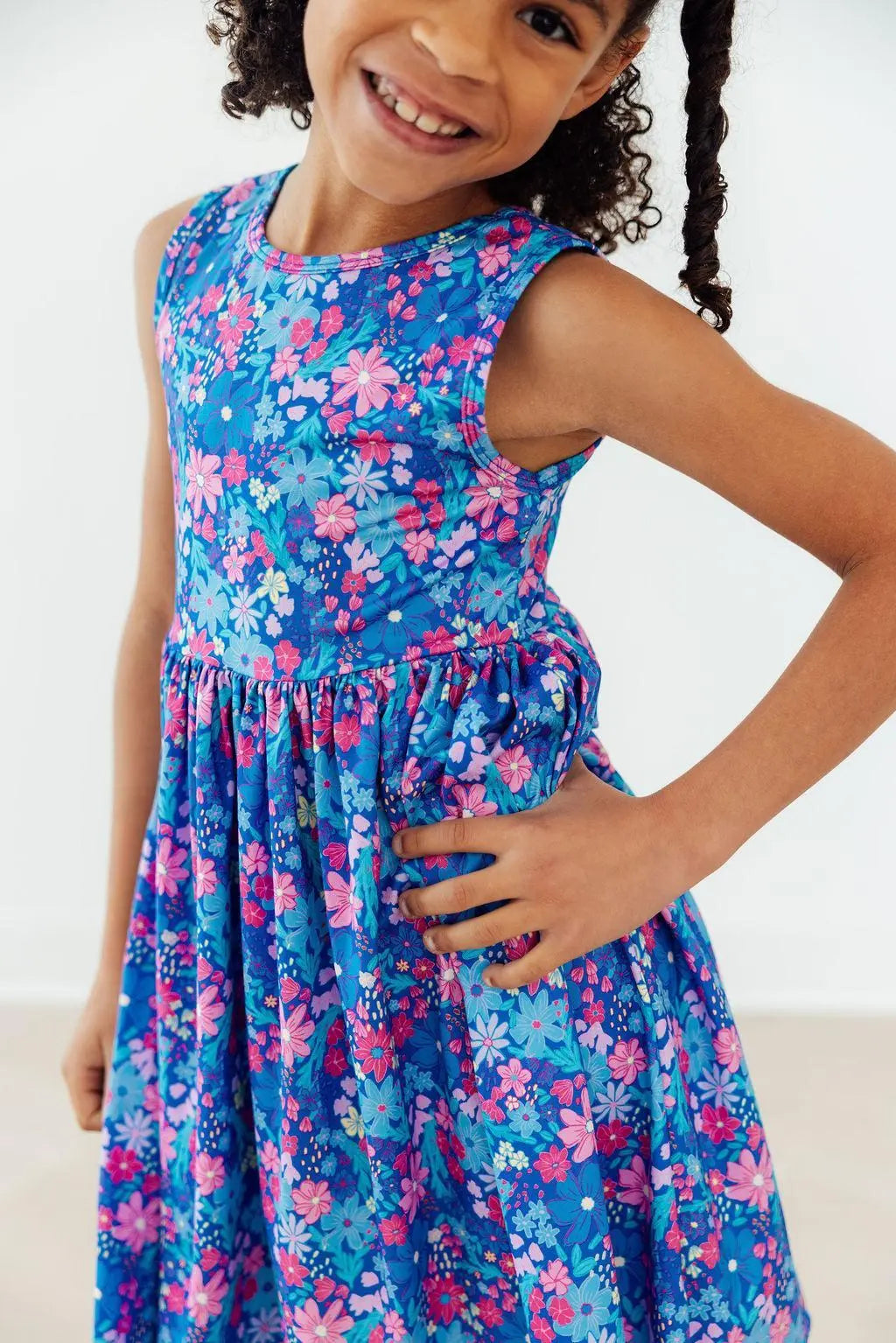 Dreaming Daisies Tank Twirl Dress - Day Dress, Textile, One-piece garment, Dress, Pink | Everetts Place