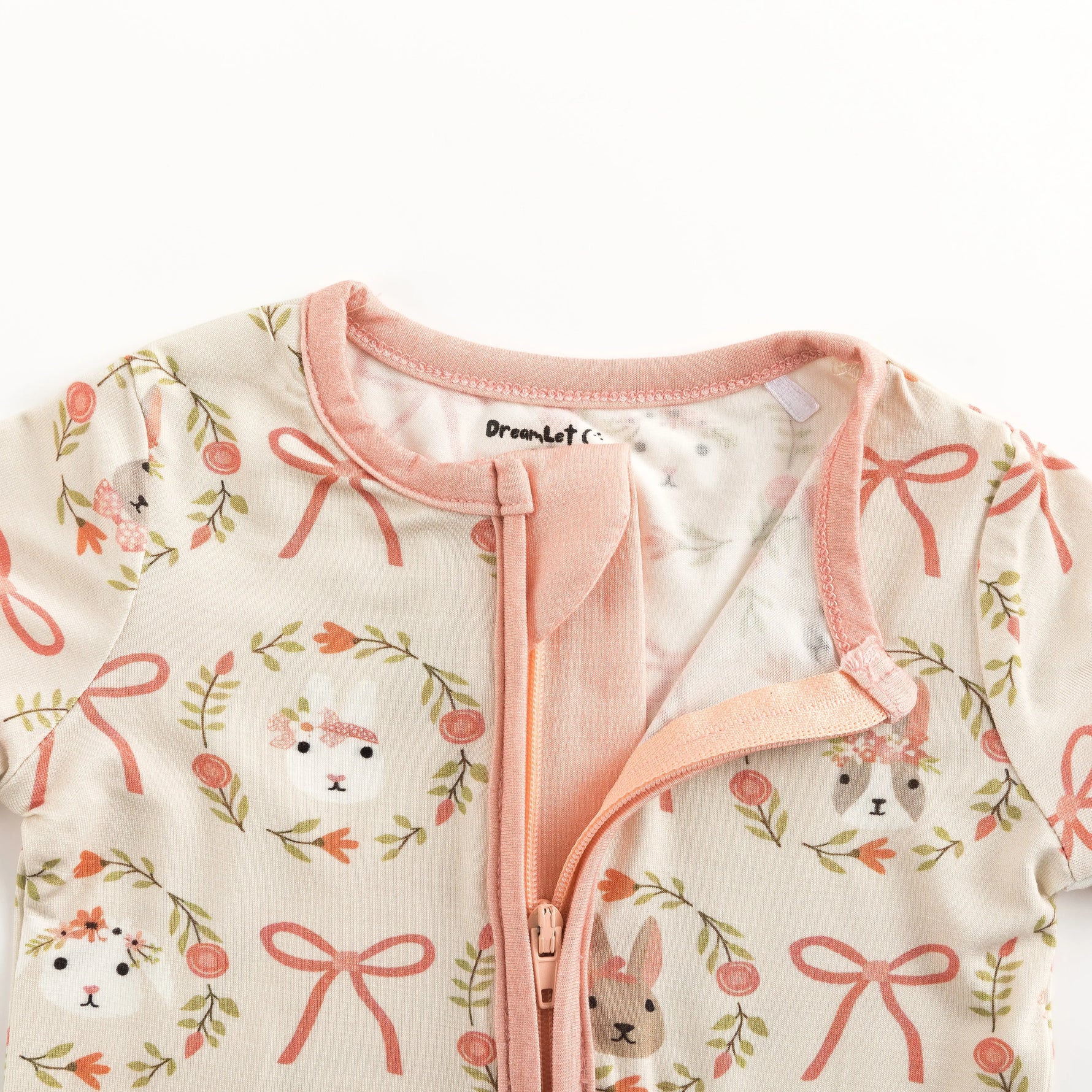 Dreamlet Dreamlet Bows And Bunnies Baby Romper Bamboo Viscose - Apparel & Accessories > Clothing > Baby & Toddler Clothing > Baby & Toddler Sleepwear Romper