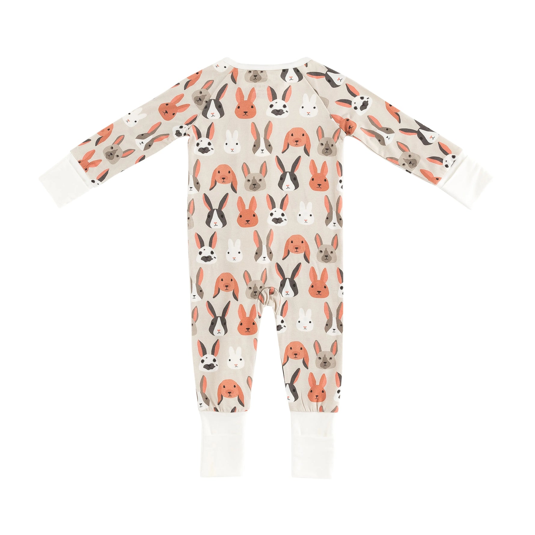 Dreamlet Dreamlet Bunny Crew Convertible Zip Footies Bamboo - Apparel & Accessories > Clothing > Baby & Toddler Clothing > Baby & Toddler Sleepwear Convertible Zip Footies
