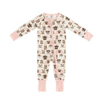 Dreamlet Dreamlet Camp Paws Convertible Zip Footies Pink For Babies - Apparel & Accessories > Clothing > Baby & Toddler Clothing > Baby & Toddler Sleepwear Convertible Zip Footies