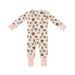 Dreamlet Dreamlet Camp Paws Convertible Zip Footies Pink For Babies - Apparel & Accessories > Clothing > Baby & Toddler Clothing > Baby & Toddler Sleepwear Convertible Zip Footies