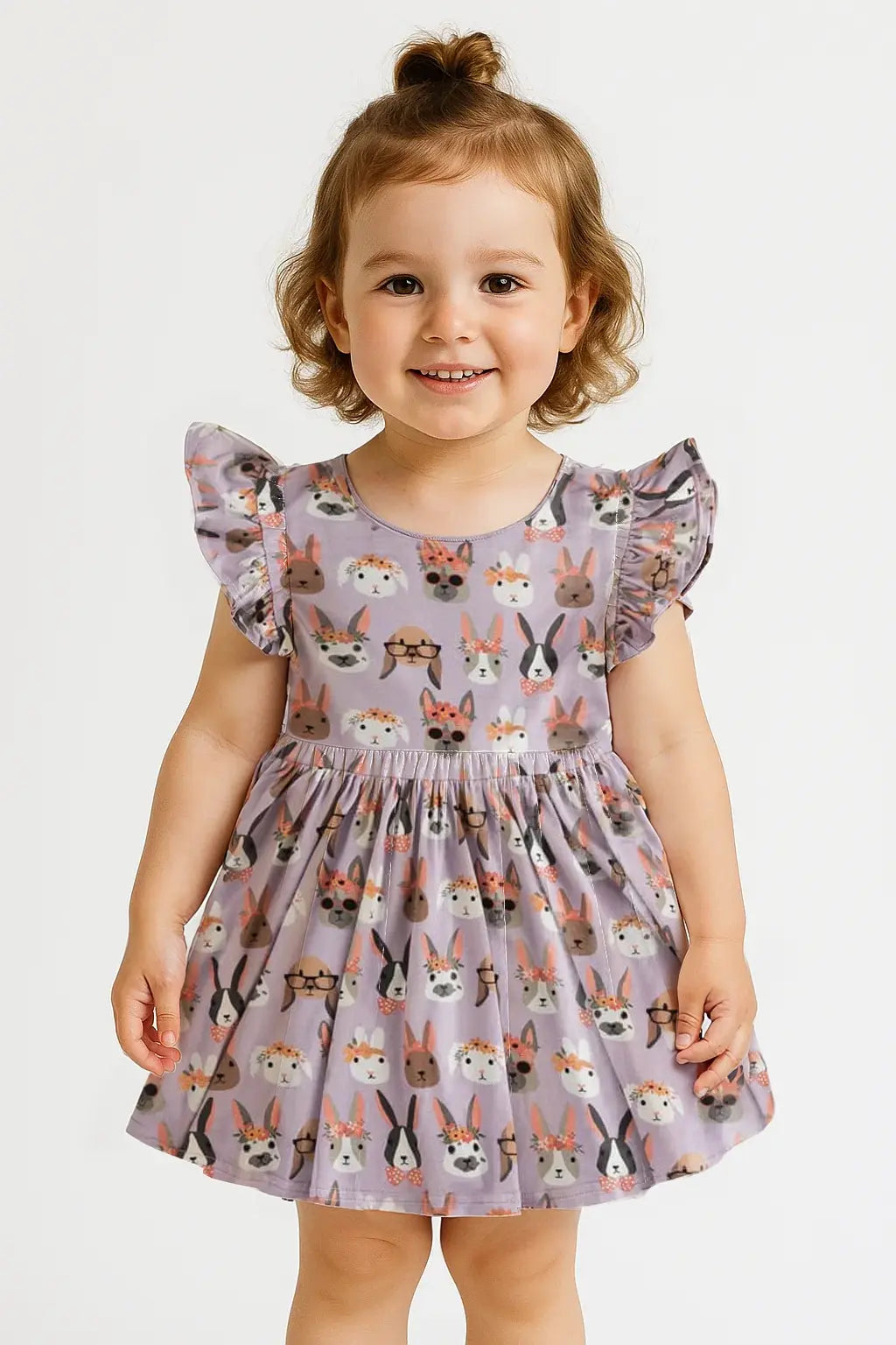Dreamlet Dreamlet Midsummer Bunnies Twirl Dress Ruffle Cap Sleeve - Apparel & Accessories > Clothing > Baby & Toddler Clothing > Baby & Toddler Dresses Twirl Dresses