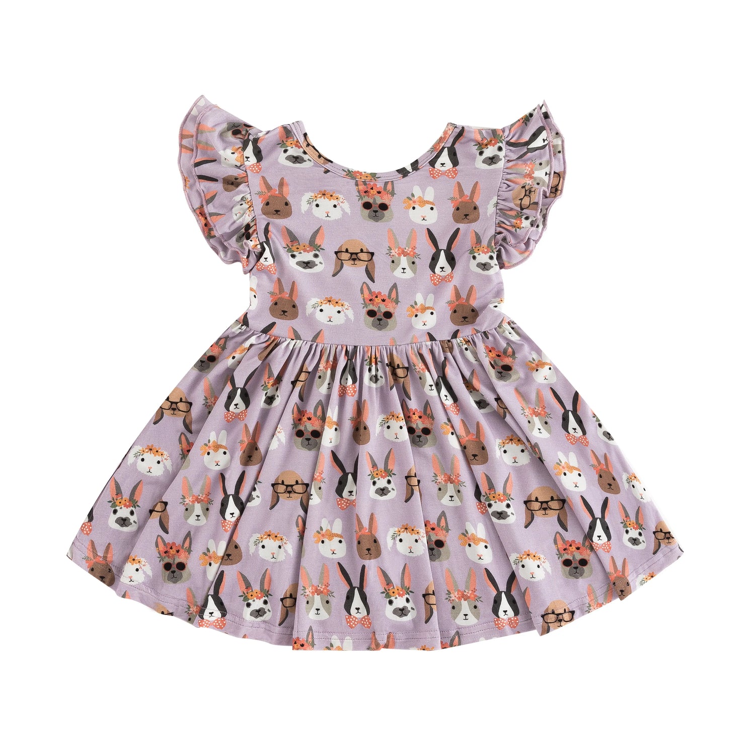 Dreamlet Dreamlet Midsummer Bunnies Twirl Dress Ruffle Cap Sleeve - Apparel & Accessories > Clothing > Baby & Toddler Clothing > Baby & Toddler Dresses Twirl Dresses