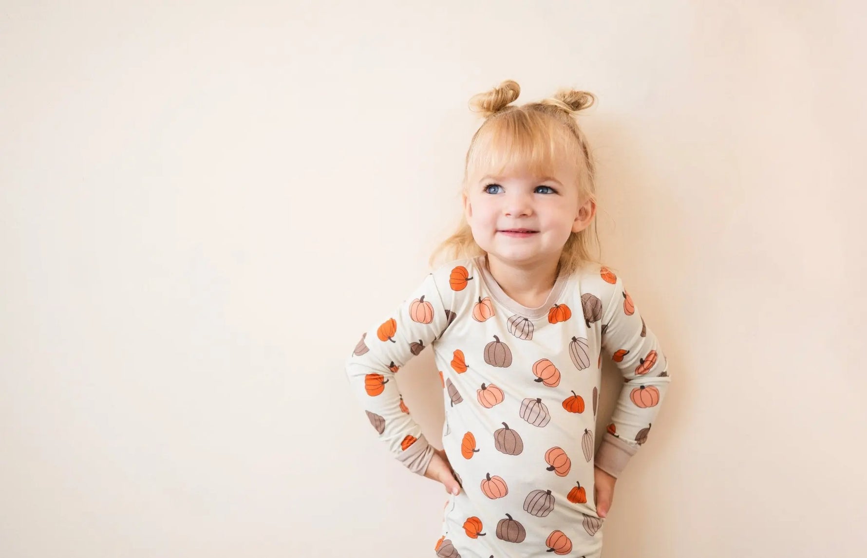 Dreamlet Dreamlet Preorder Pumpkins Beige Long Sleeve Pajama Set - Apparel & Accessories > Clothing > Baby & Toddler Clothing > Baby & Toddler Sleepwear Two Piece PJs