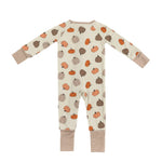 Dreamlet Dreamlet Pumpkins Beige Convertible Zip Footies Preorder - Apparel & Accessories > Clothing > Baby & Toddler Clothing > Baby & Toddler Sleepwear Convertible Zip Footies